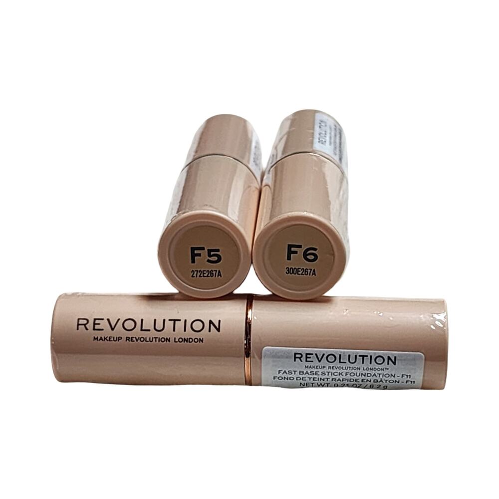 Makeup Revolution Fast Base Stick Foundation New Sealed Lot Shades F5 F6